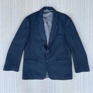 Sciada Diffusione Italian checked wool sports coat blazer jacket suit EU 54 L